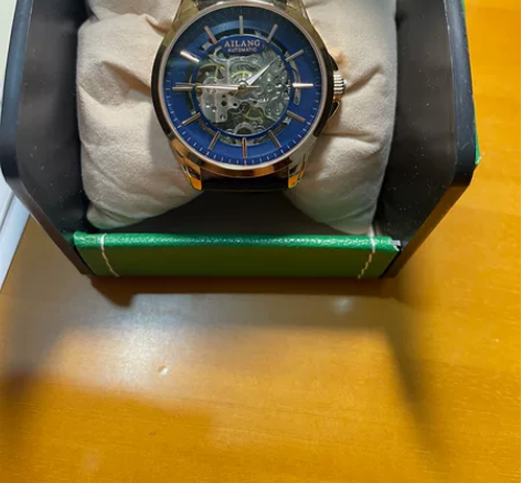 艾浪 男士机械表 真皮带 保修卡说明书包装...