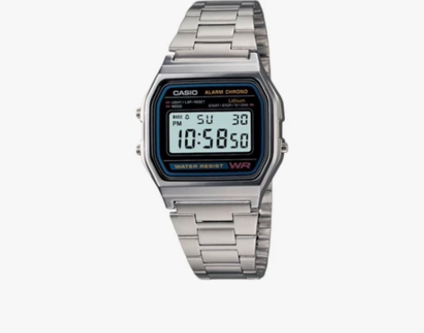 CASIO 卡西欧 运动防水 复古经典小方...