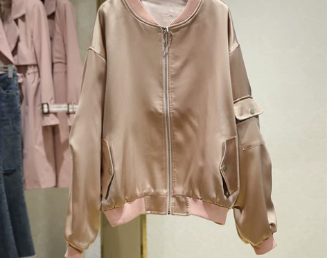 【迪】2018春装新款韩版大码宽松纯色多口...