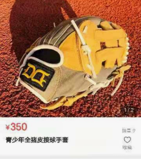青少年猪皮棒球手套，全新，这是第二个手套了...