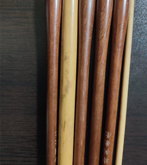 实木笔杆5支装打包价 送1勾线笔兼豪毛笔套...
