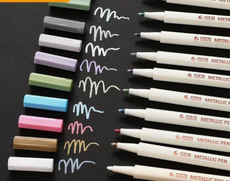 【10支入】金属油漆笔玻璃陶瓷珠光彩色高光...