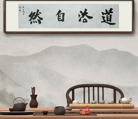 梁根东作品道法自然，作品尺寸136/34软...