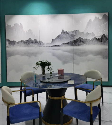 高端岩板背景墙 电视背景墙 沙发背景墙 全...