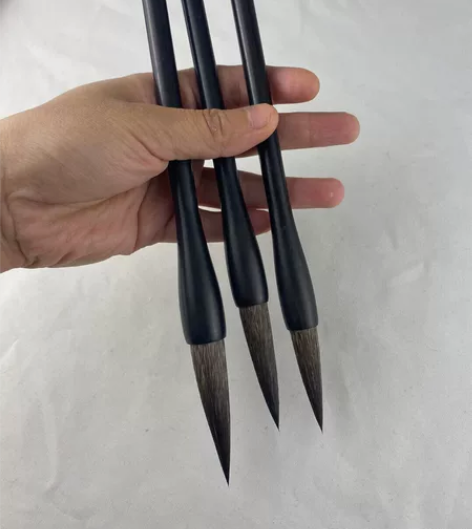 善琏湖笔毛笔狼毫兼毫这是真正的石獾毛笔天猫...