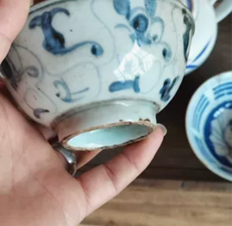 老物件  青花小茶碗，东西如图，便宜处理 ...