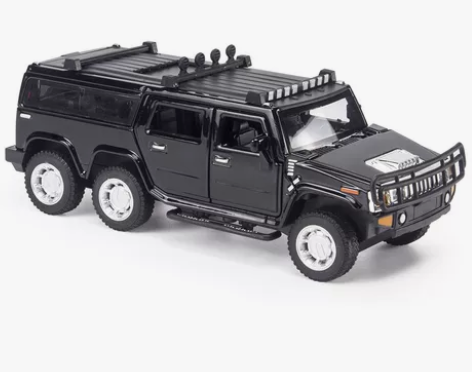 六轮悍马仿真合金车1/32带灯光音效模型汽...