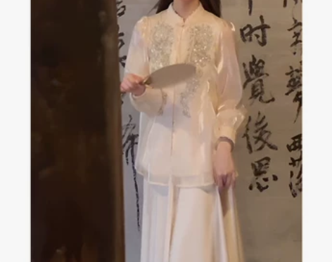 秋装搭配一整套茶奶系穿搭新中式女装中国风汉...