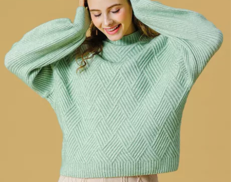 诗曼朵2018秋冬新品韩版宽松高领长袖针织...