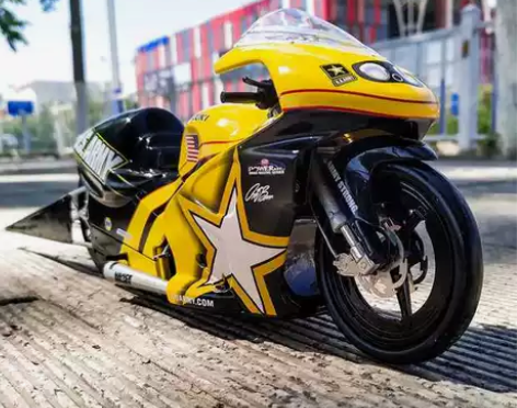 绝版老车直线型赛车1比9合金摩托大车原装整...