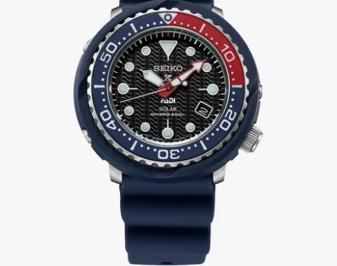 SEIKO精工罐头手表男日本运动潜水表光能...
