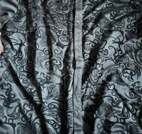 男士黑色衬衫 印花衬衫 低调奢华上档次 只...