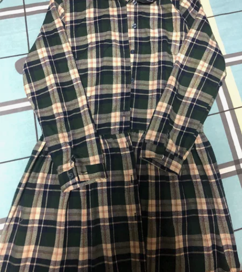 格子衬裙，纯棉，森系，学生装。 感兴趣的话...