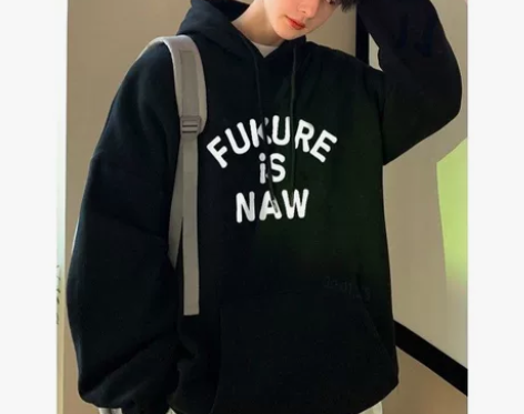 22新款美式慵懒风复古卫衣男潮流帅气宽松学...