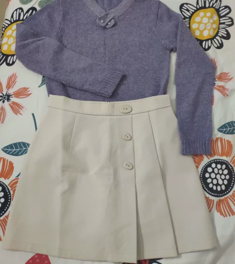 免费送～毛呢A字裙红色格子裙 搬家清衣柜全...