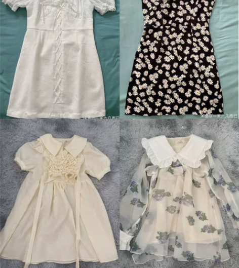 夏季连衣裙吊带裙~蓬蓬裙!泡泡袖!S码M码...