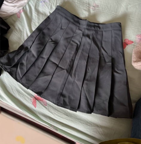 灰蓝百褶裙 M号 全新 二手不退不换 感兴...