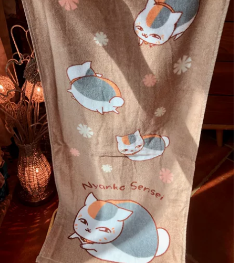 猫老师纯棉毛巾夏目友人帐周边娘口三三洗脸巾...