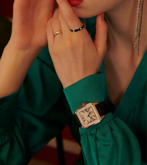 Davena蒂玮娜满钻手表 黑色表带 小众...