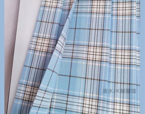 【清水浅兰】正统jk制服裙水金蓝格夏季日系...