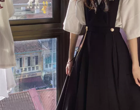 原创JK制服护奶裙日系背心裙正版学生班服套...