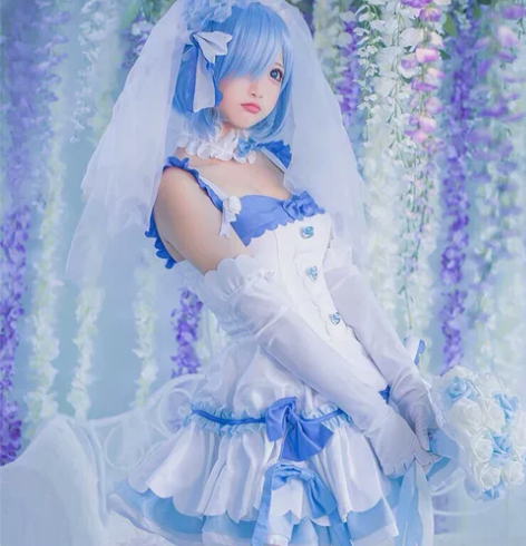 【暂挂】初兽猫家 蕾姆花嫁cos服全套 图...