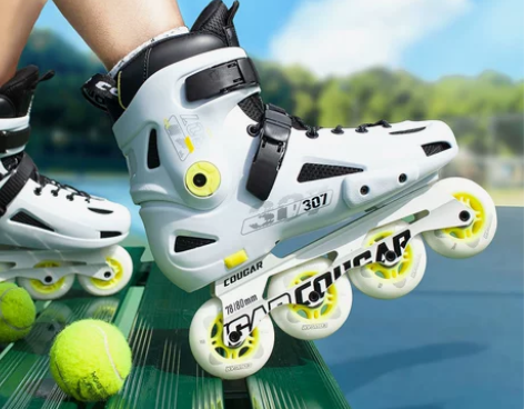 美洲狮平花轮滑鞋女生大学生溜冰鞋成人女滑冰...