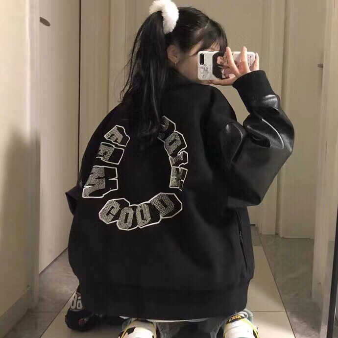 FFF马思唯同款联名AFGK烫钻刺绣棒球服...