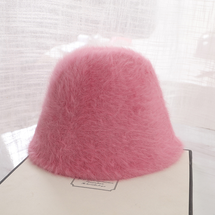 【潮饰大赏价】显脸小帽子女秋冬可爱兔毛绒渔...