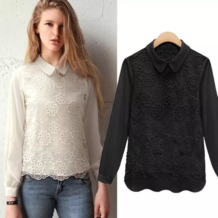 全新欧根纱蕾丝衫
