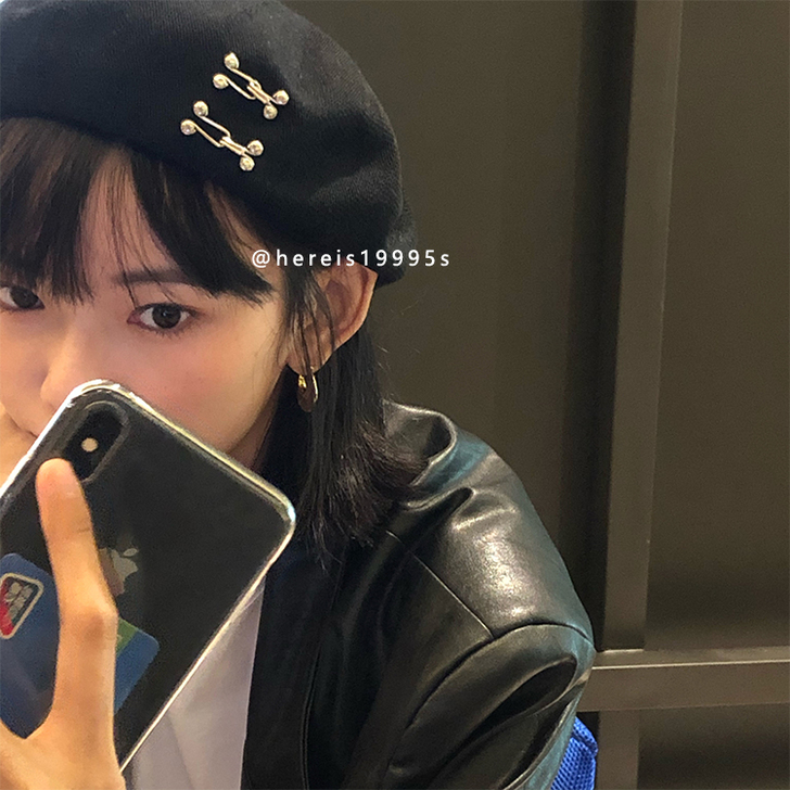 1995s自制设计款韩版贝雷帽2020春季...