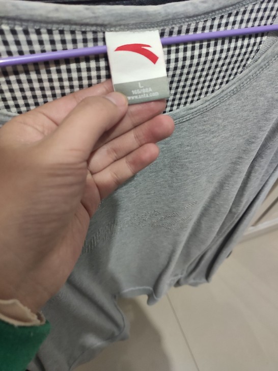 纯棉上衣 外穿 安踏 实体店购入 ...