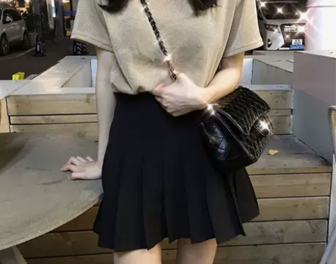 2022年新款高腰休闲短裙女夏季薄款运动风...