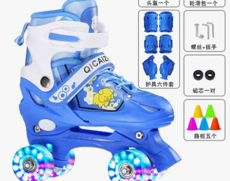 溜冰鞋儿童全套装2-5-8-16岁初学者宝...