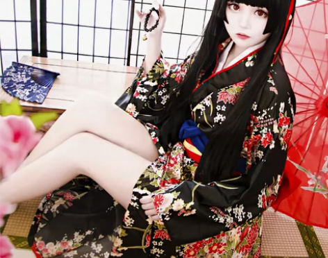 地狱少女阎魔爱cos振袖和服 华丽原版百搭...