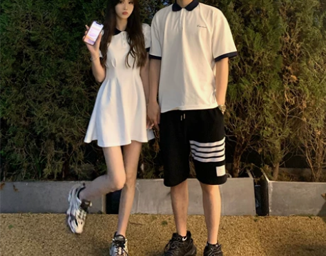 JMSHOP 私奔到月球 polo短袖男学...