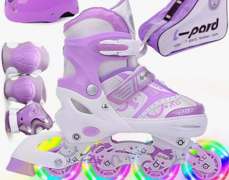 捷豹溜冰鞋儿童 轮滑鞋滑冰鞋旱冰鞋 初学者...