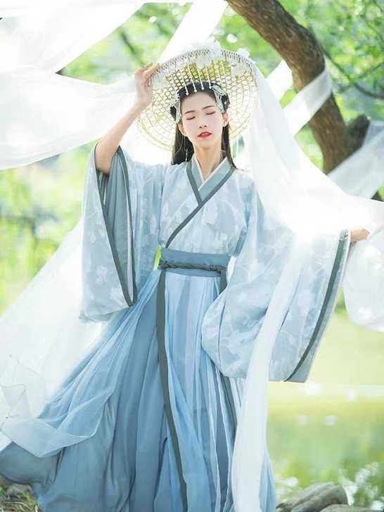 全新 汉尚华莲雾影仙传统汉服女装交领大袖襦...