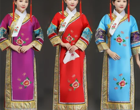 清朝满族古装女还珠格格服装成人宫女甄嬛传旗...