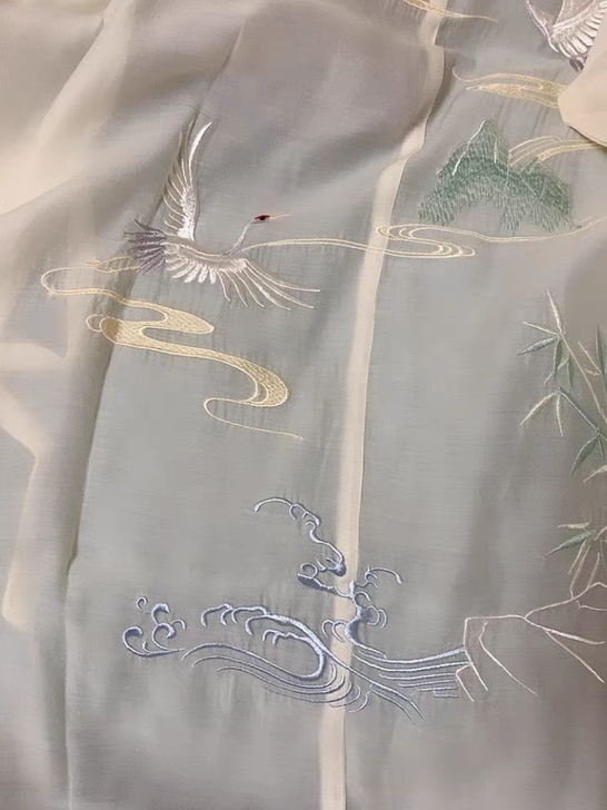 重回汉唐 玉枕纱宋制 浅米黄对襟长衫