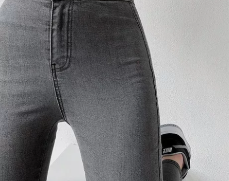 高腰弹力牛仔裤女春夏季新款修身紧身显瘦翘臀...