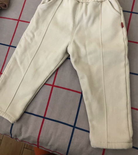 白色加绒棉麻裤 100码，几乎全新 全场4...