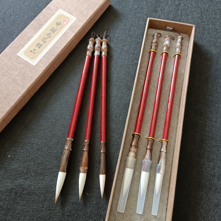 兼毫毛笔文房四宝套装精品毛笔大中小楷笔
