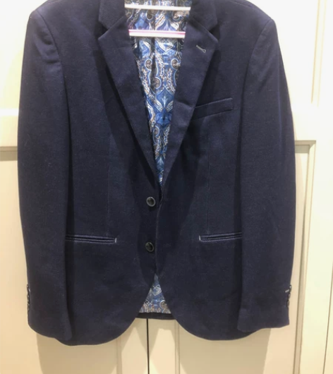 全新深蓝色男士西装 适合165左右，春秋装
