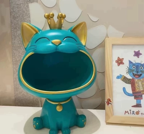 【低价转让】北欧创意招财猫摆件进门口钥匙收...