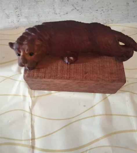 木雕摆件一个 送底座 虎虎生威 特殊商品售...