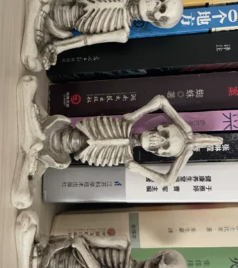 3组一套，瑜伽骷髅摆件[托腮] 它不是黑，...