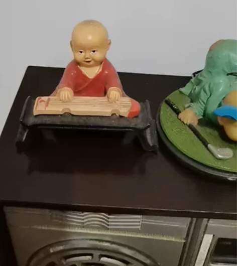 少林和尚工艺摆件5个，造型精美，个个憨太可...