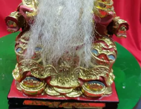 全品精品土地公木雕神像家居摆件，23CM高...