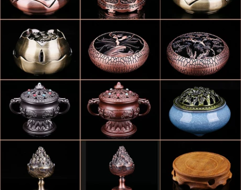 香炉家用盘香炉 多用香薰炉仿古檀香炉 线香...